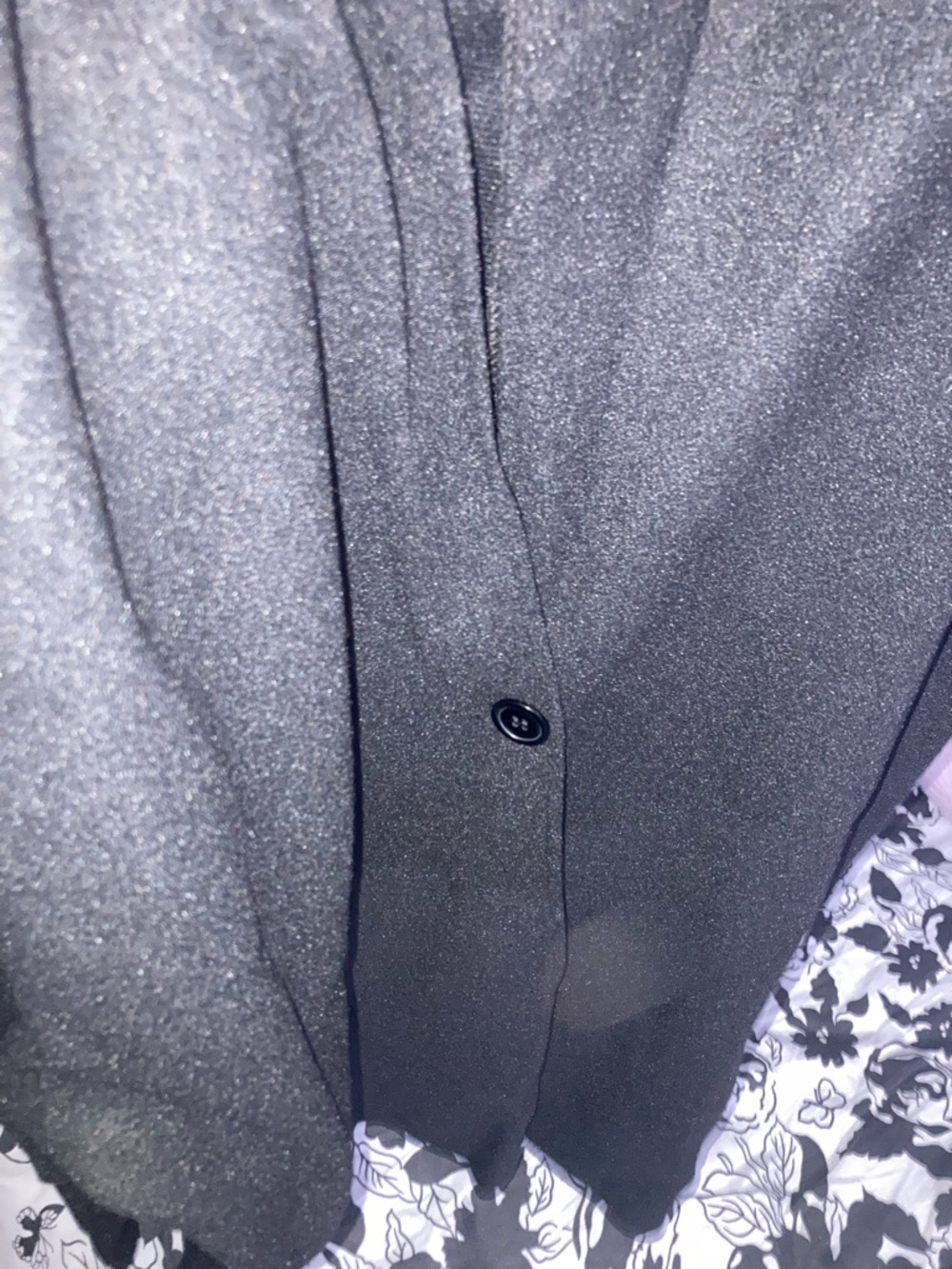 Classic Black Women's Coat - Stylish Single-Button Jacket - Picture 3 of 4